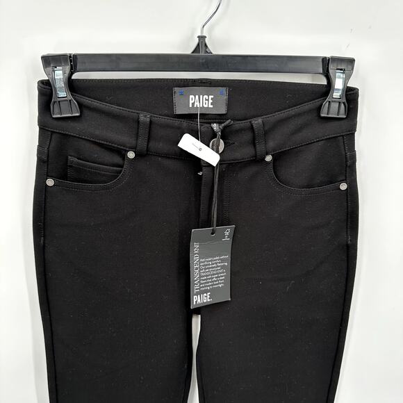 PAIGE DENIM NWT High Rise Manhattan Boot Ponte Pant in Black // 00 - Picture 8 of 13